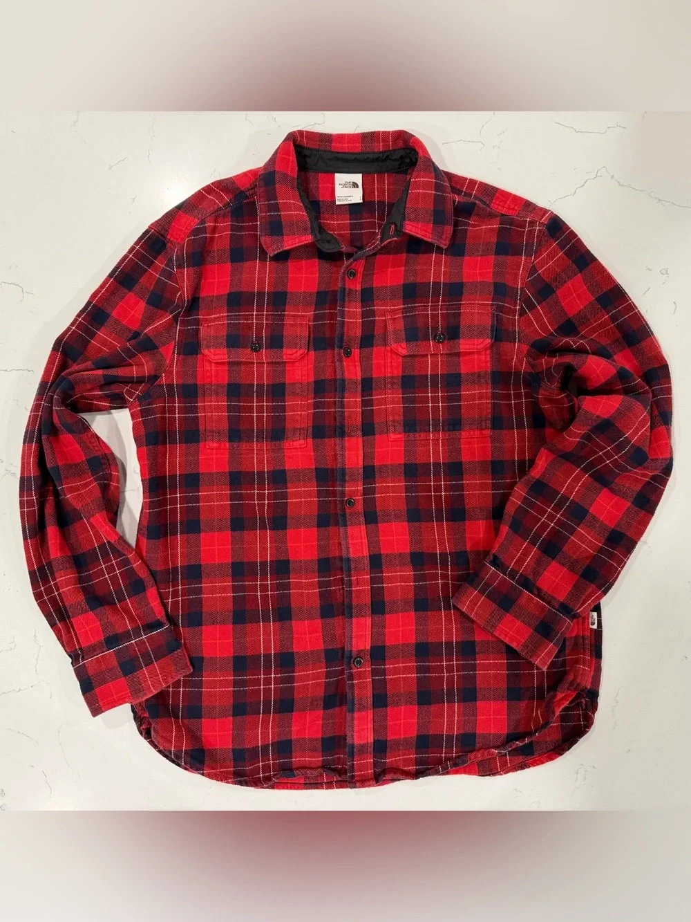 The North Face Red and Black Plaid Flannel